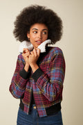 arizona jacket banda check horizon blue karierte retro jacke