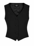 Dona Weste Schwarz | Feminine Vintage-inspirierte Damenweste