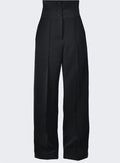 Bonny High Waist Marlenehose Schwarz – weite Damenhose