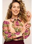 Ruffle Blouse Mayka – feminine Vintage Bluse mit Blumenprint