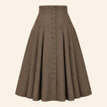 Shelly Rock Mocha – High Waist Rock im Fischgrät Vintage Stil